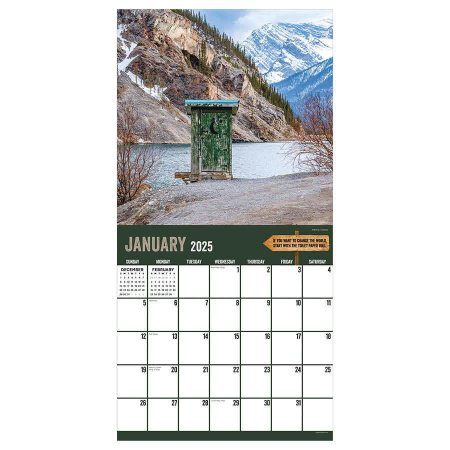 **FINAL SALE** 2025 Outhouses Wall Calendar - 0