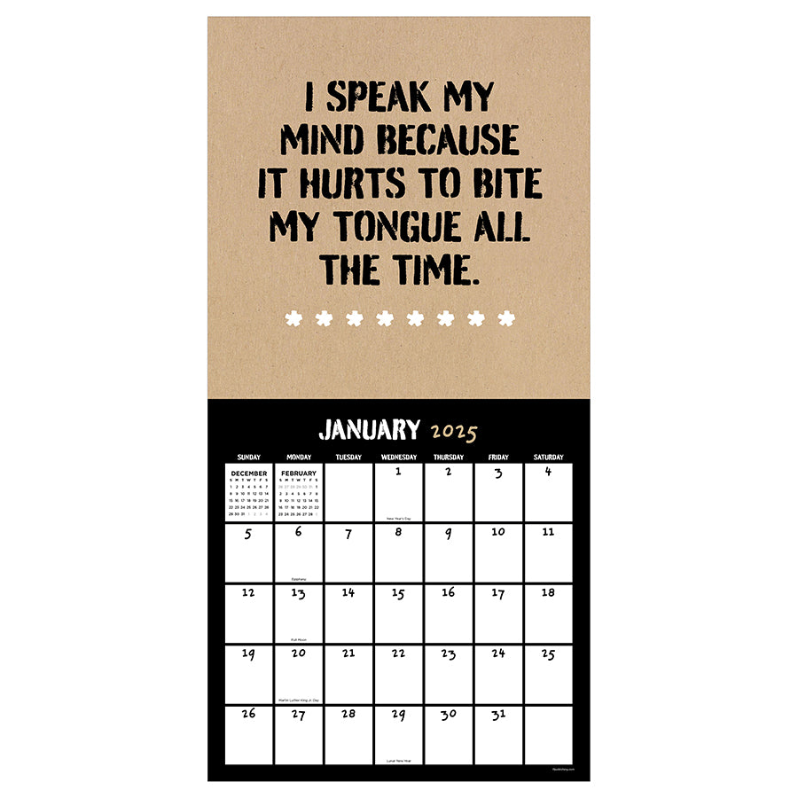 Anti Affirmation Calendar 2025