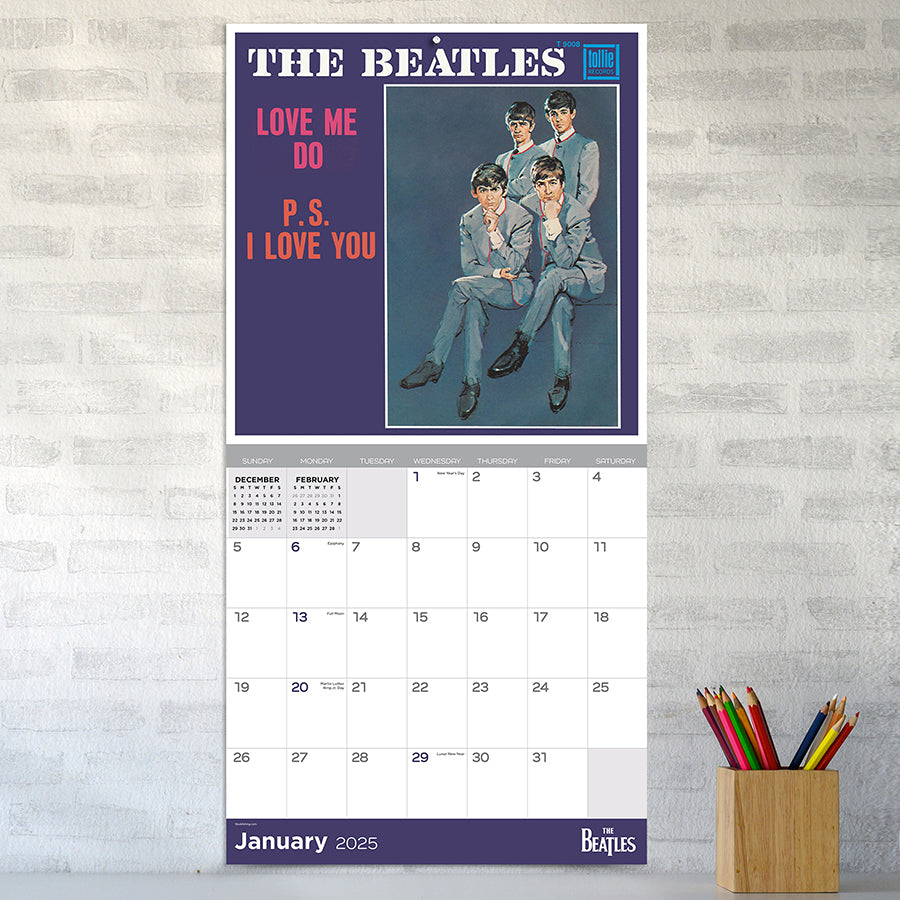 2025 The Beatles Albums & Artwork Wall Calendar TF Publishing Calendars + Planners