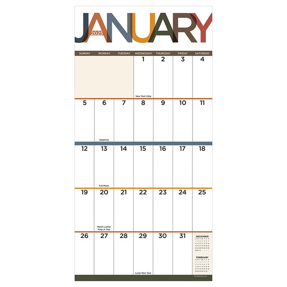 **FINAL SALE** 2025 Big Print Wall Calendar TF Publishing Calendars + Planners Journals
