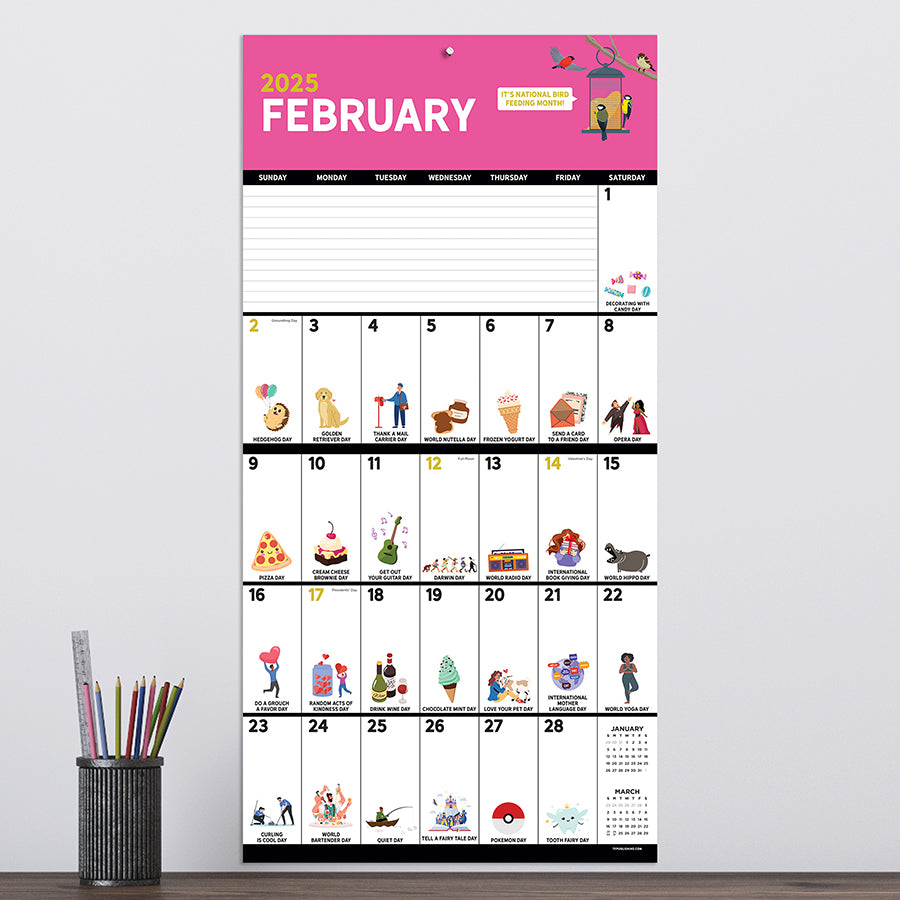 **FINAL SALE** 2025 Every Day's A Holiday Wall Calendar