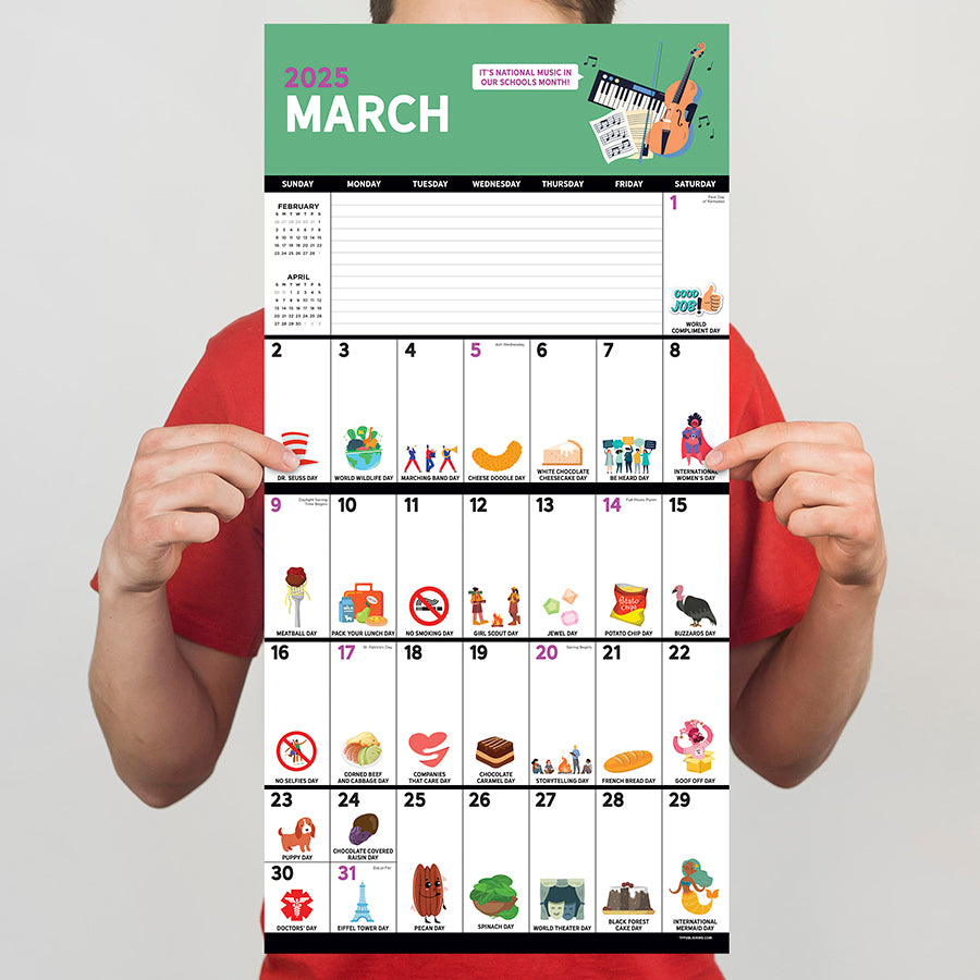 **FINAL SALE** 2025 Every Day's A Holiday Wall Calendar