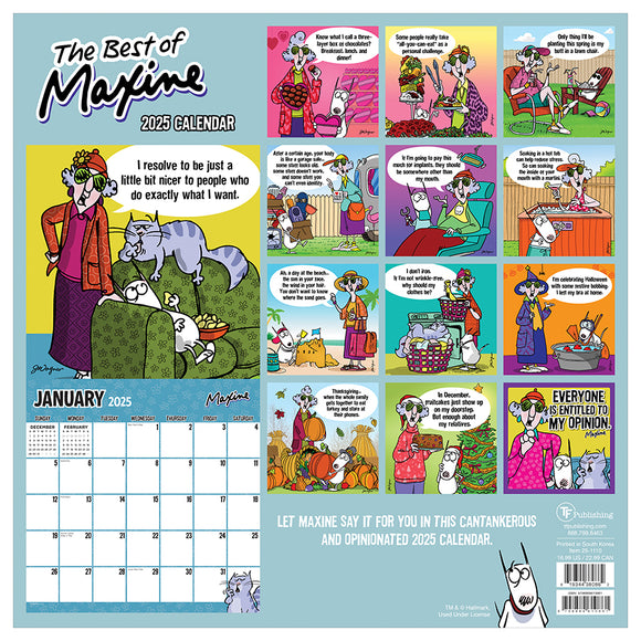 Maximum Sassitude 2025 Maxine Calendar