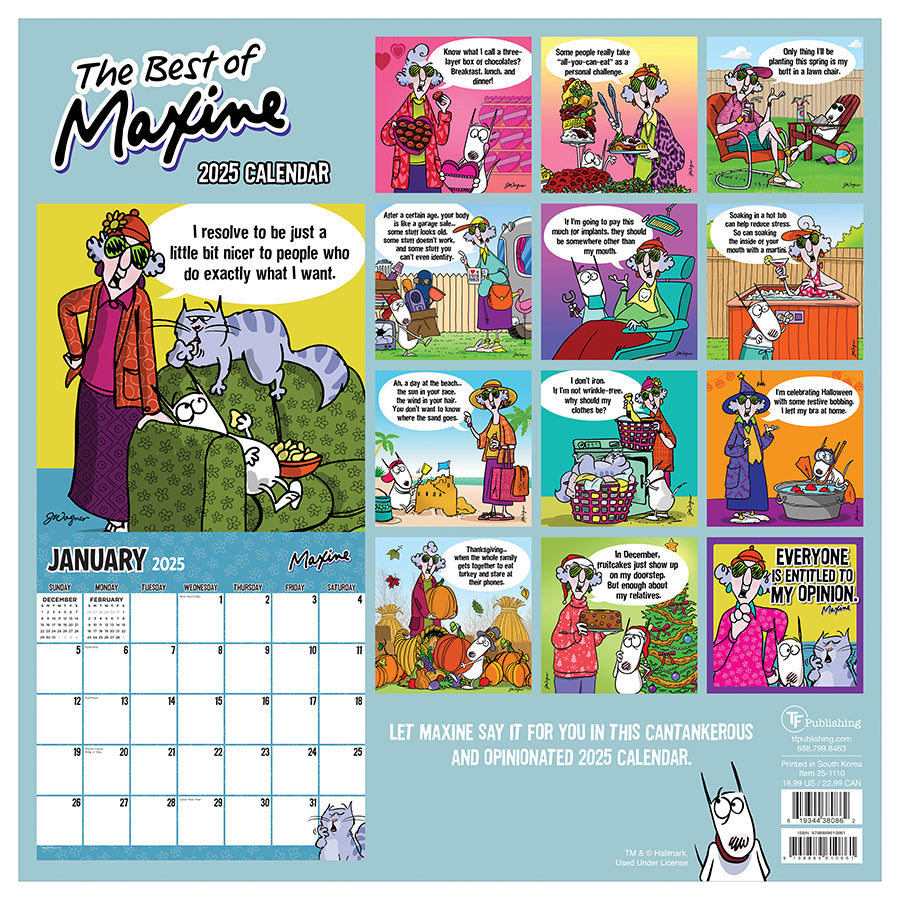 Maxine Wall Calendar 2025