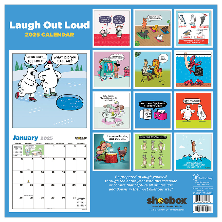 2025 Shoebox Daily Desktop Calendar