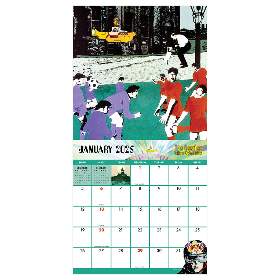 2025 The Beatles Yellow Submarine Wall Calendar TF Publishing