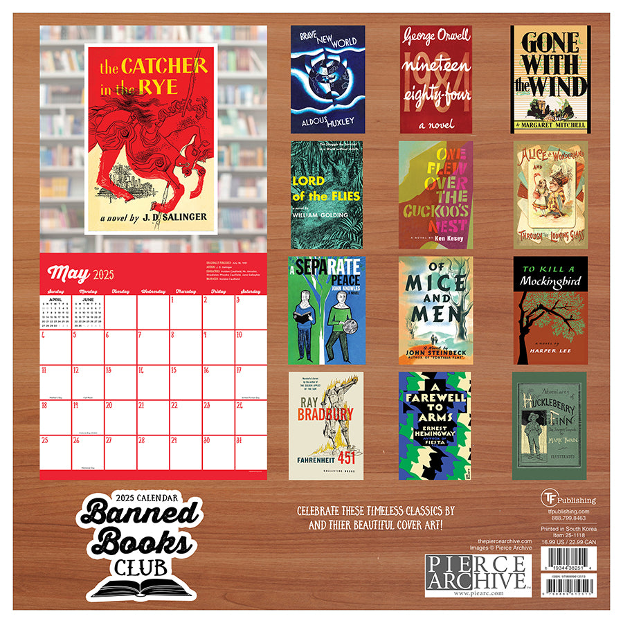 2025 Banned Book Club Wall Calendar TF Publishing Calendars