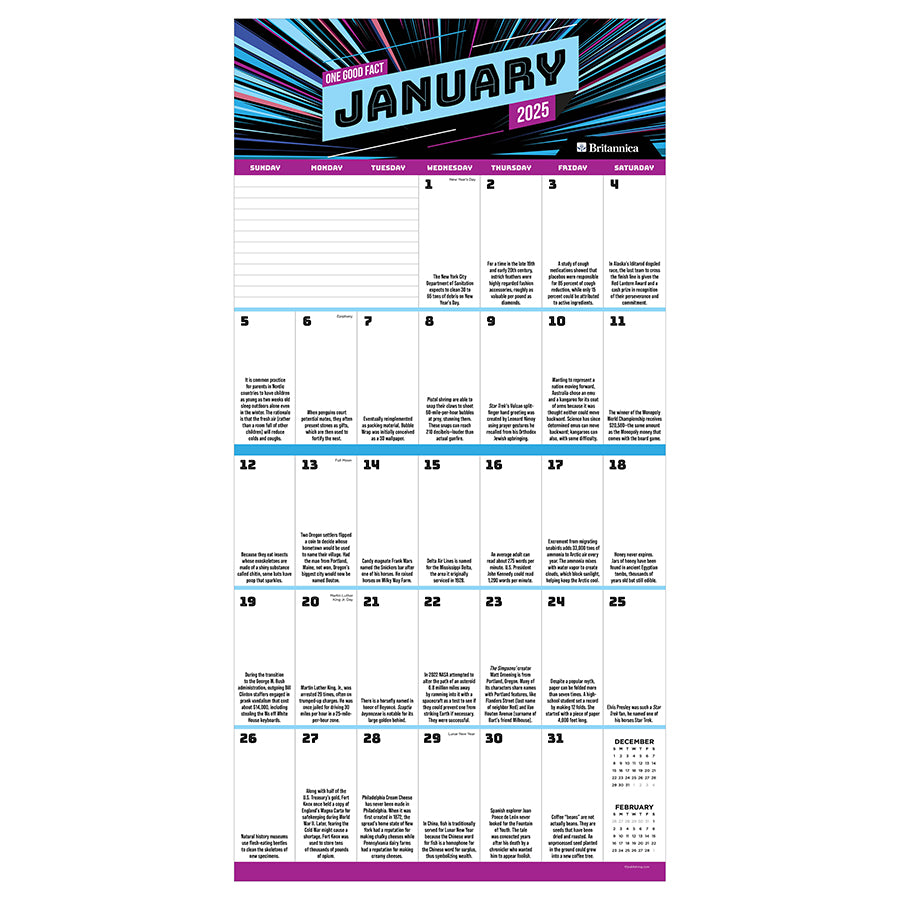 **FINAL SALE** 2025 One Good Fact Wall Calendar