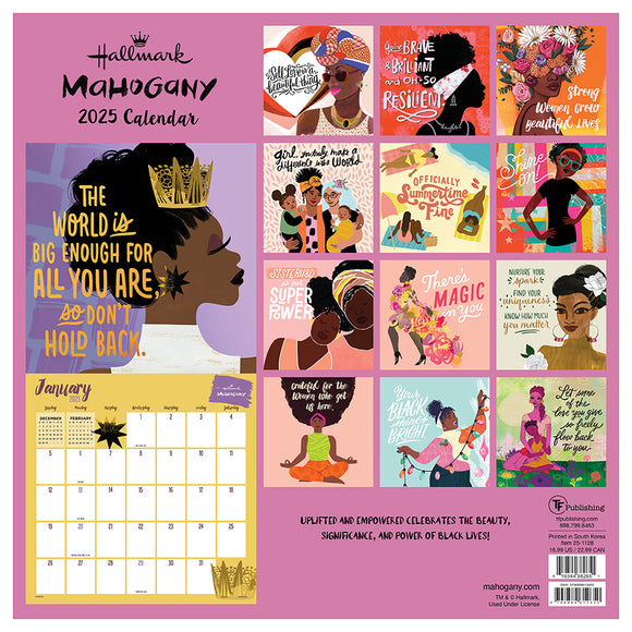 2025 Mahogany Wall Calendar TF Publishing Calendars + Planners Journals + Stationery