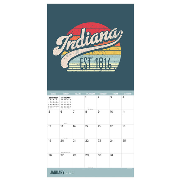 Indiana State 2025 Calendar