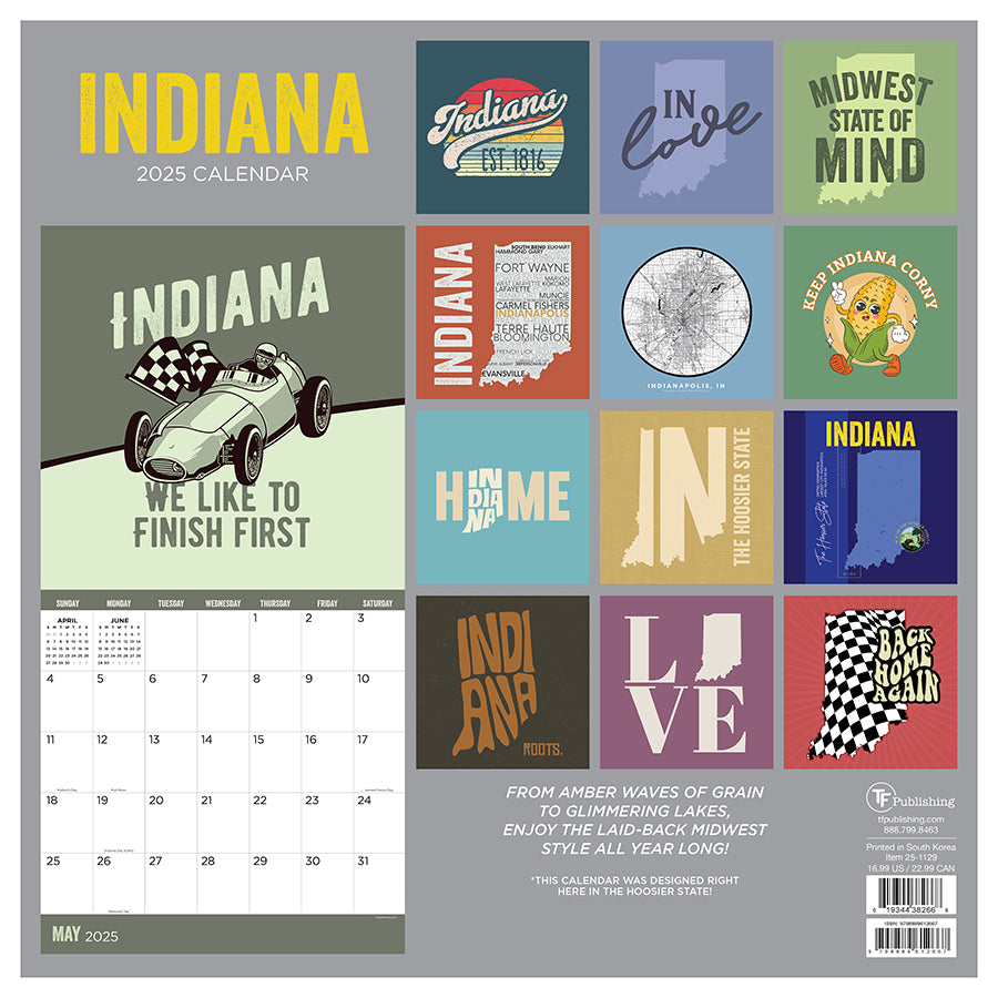 Indiana State 2025 Calendar