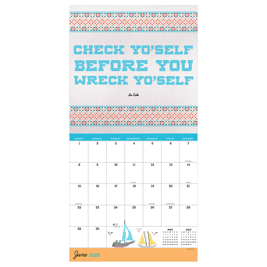 2025 Cross Stitch Lyrics Wall Calendar | TF Publishing | Calendars + Planners - Journals + Stationery 2025-cross-stitch-lyrics-wall-calendar-tf-publishing-calendars-planners-journals-stationery