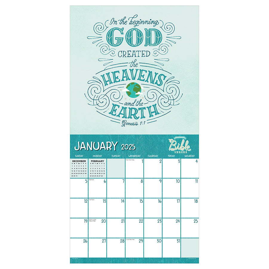 2025 Bible Verses Wall Calendar TF Publishing Calendars + Planners