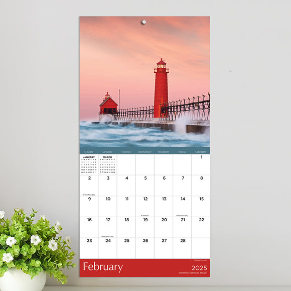 2025 Lighthouses Mini Calendar TF Publishing Calendars + Planners Journals + Stationery