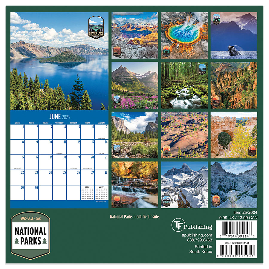 2025 National Parks Mini Calendar TF Publishing Calendars