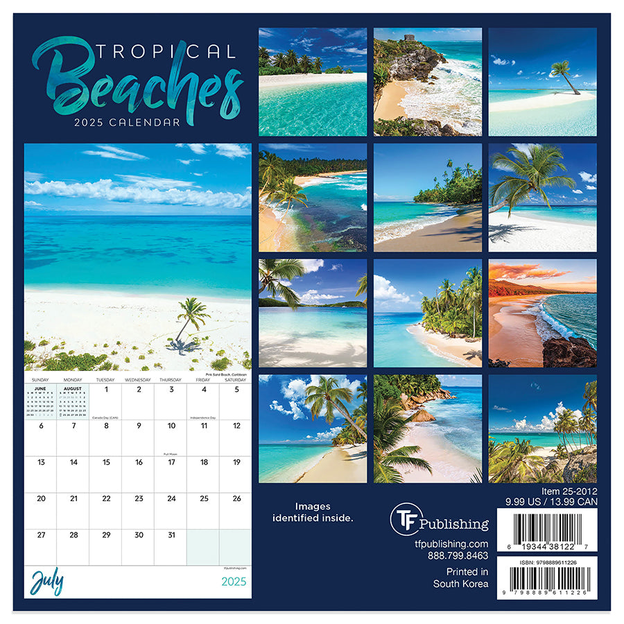 **FINAL SALE** 2025 Tropical Beaches Mini Calendar