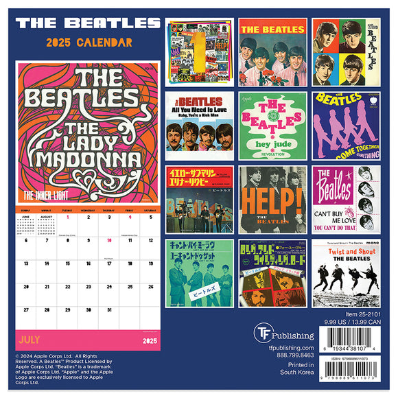 2025 The Beatles Mini Calendar TF Publishing Calendars + Planners The New 2025 The Beatles Calendar For Sale 2025