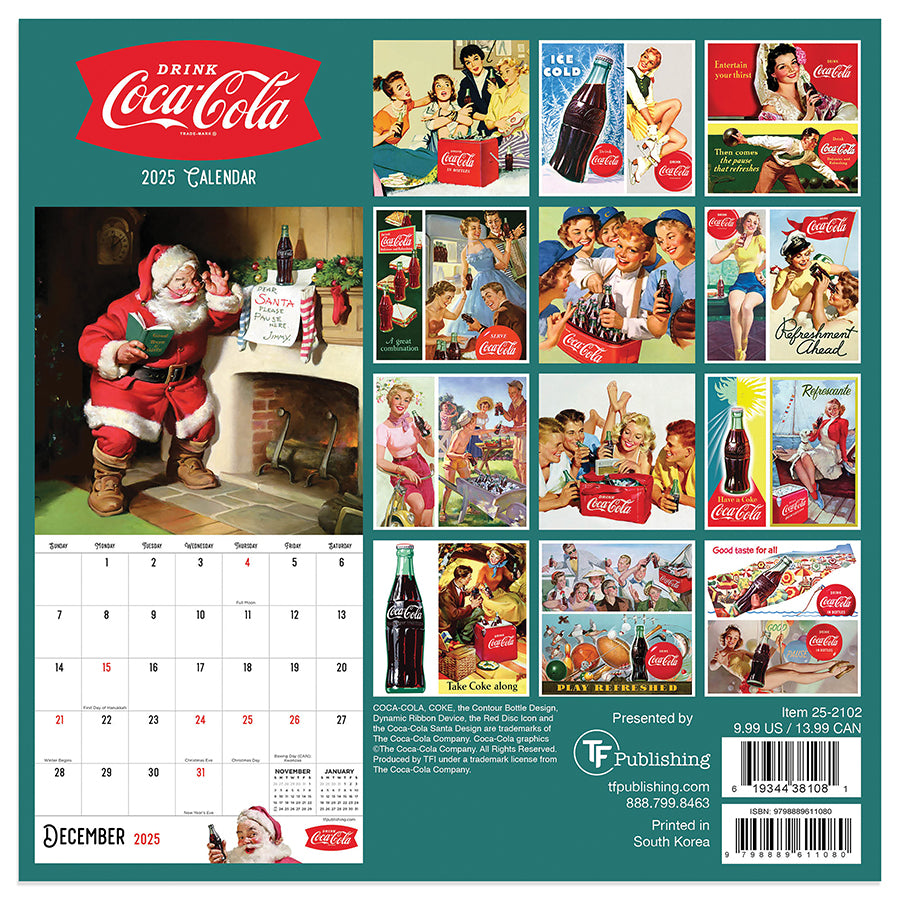 2025 Coca-Cola Mini Calendar TF Publishing Calendars + Planners