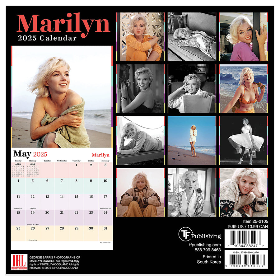 2025 Marilyn Monroe Mini Calendar | TF Publishing | Calendars + Planners - Journals + Stationery 2025-marilyn-monroe-mini-calendar-tf-publishing-calendars-planners-journals-stationery