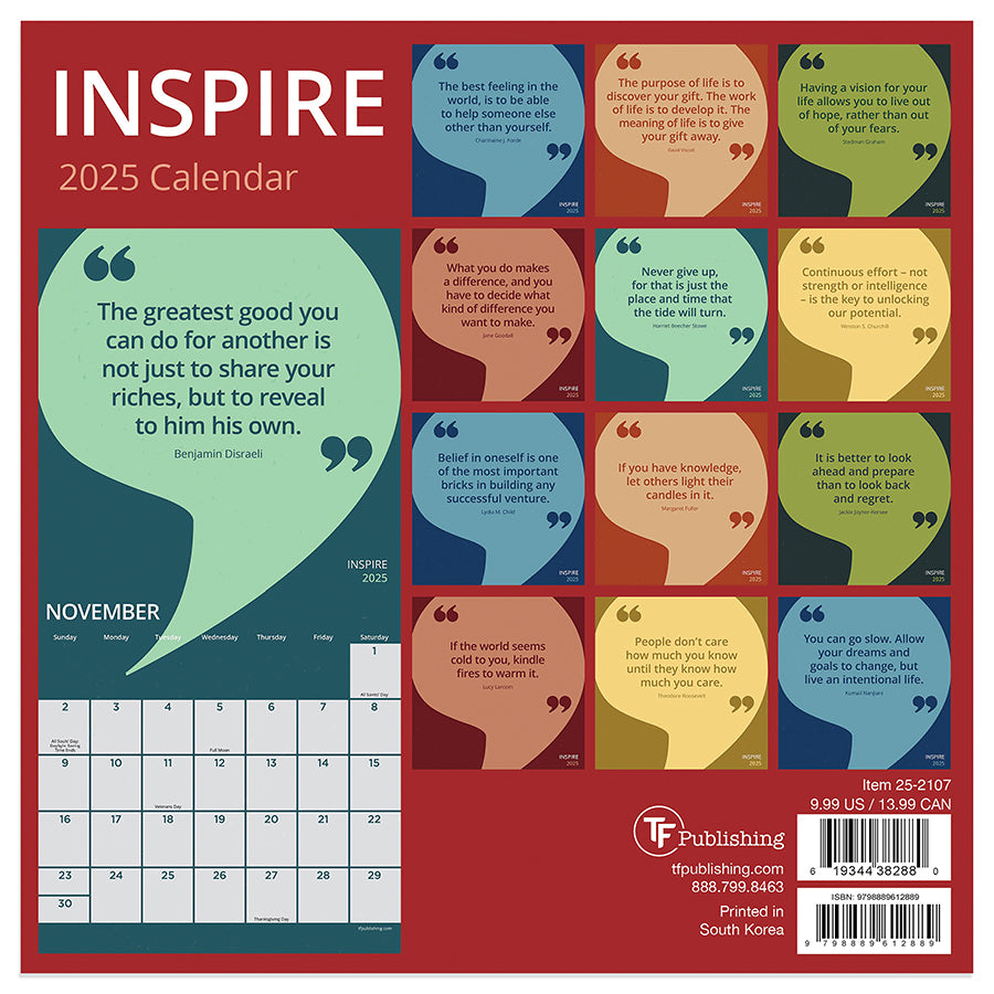 2025 Inspire Mini Calendar TF Publishing Calendars + Planners