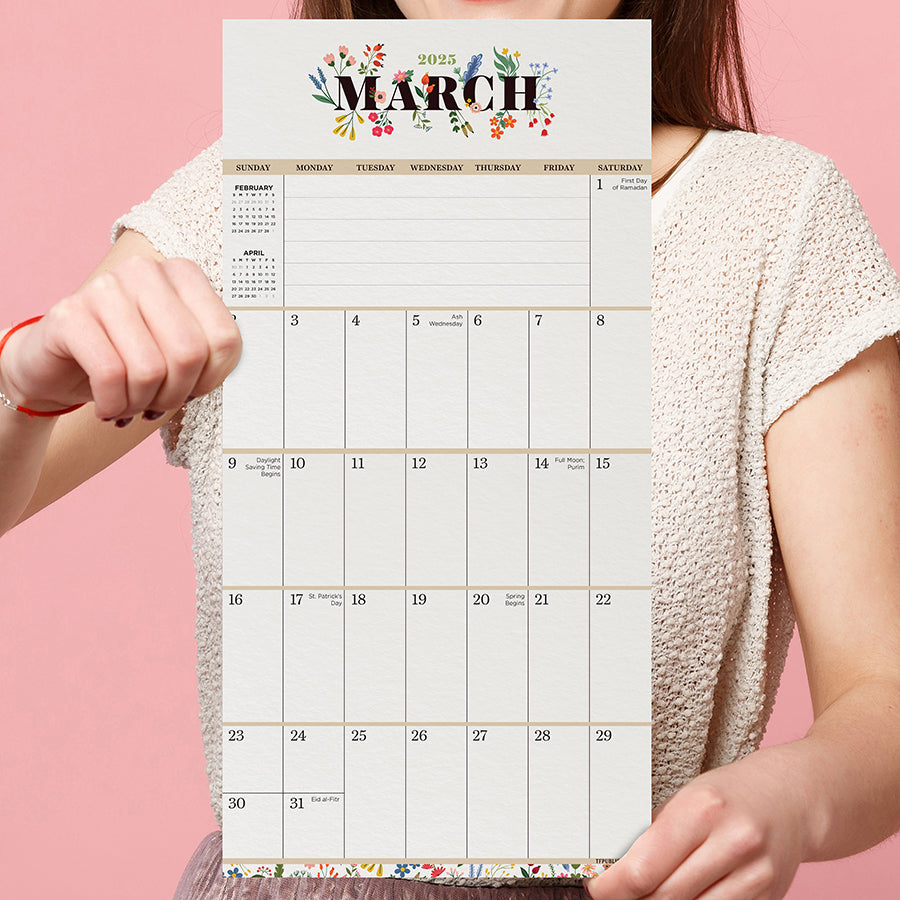**FINAL SALE** 2025 Big Grid-Floral Mini Calendar