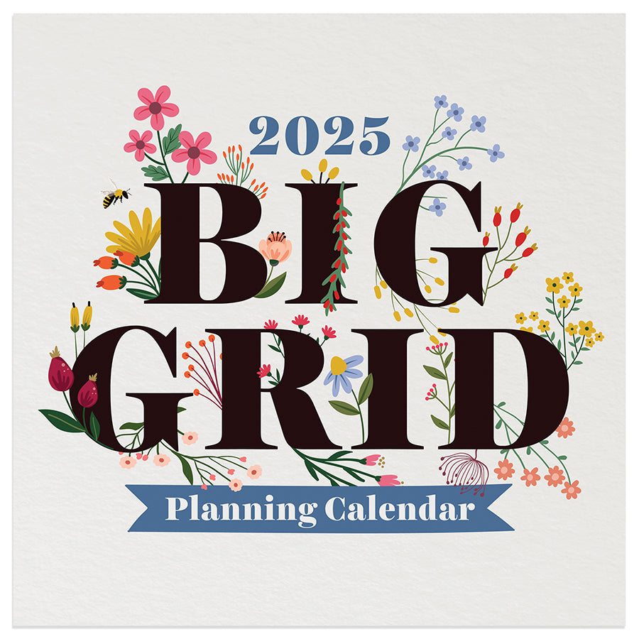 **FINAL SALE** 2025 Big Grid-Floral Mini Calendar