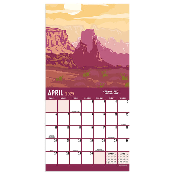 2025 National ParksArt Mini Calendar TF Publishing Calendars