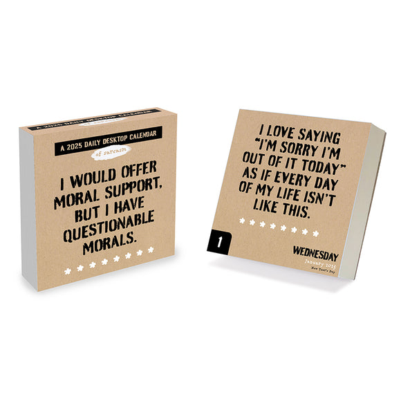 2025 Anti Affirmations/Daily Sarcasm Daily Desktop Calendar TF