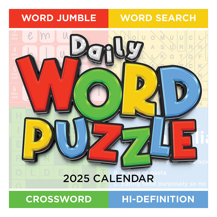 **FINAL SALE** 2025 Daily Word Puzzle Daily Desktop Calendar