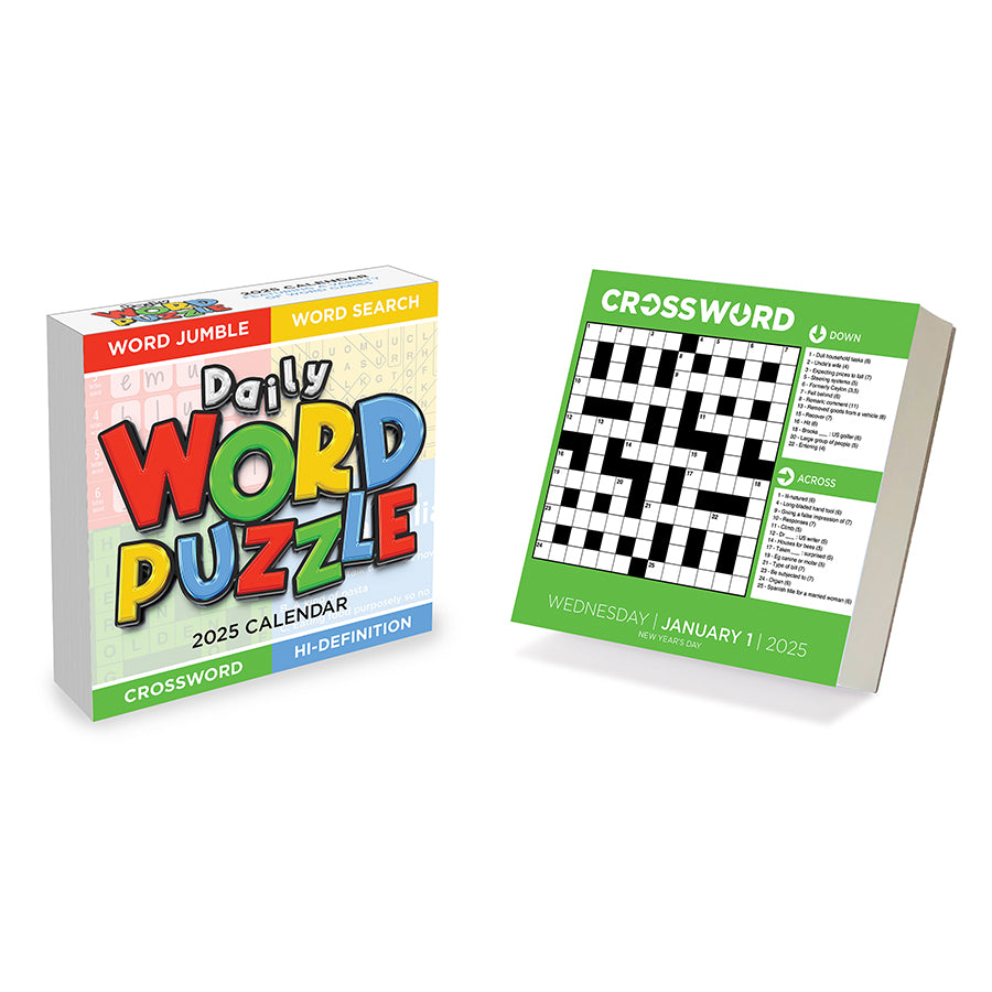 **FINAL SALE** 2025 Daily Word Puzzle Daily Desktop Calendar