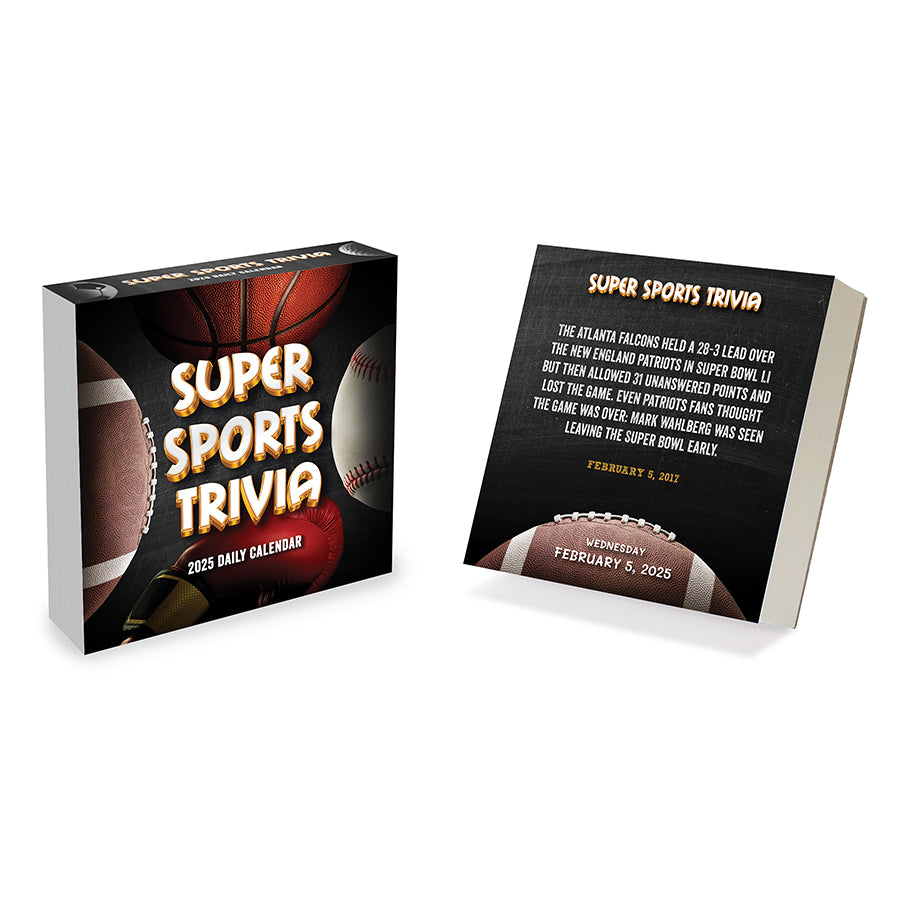 **FINAL SALE** 2025 Sports Facts & Trivia Daily Desktop Calendar