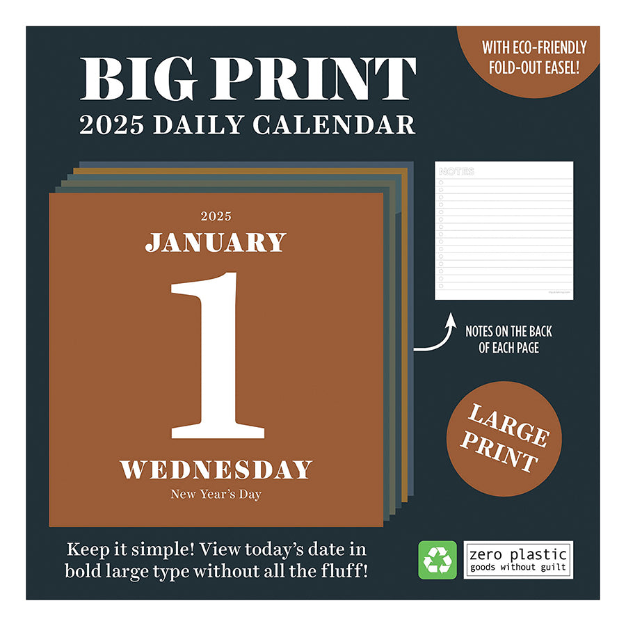 FINAL SALE** 2025 Big Print Daily Desktop Calendar | TF Publishing | Calendars + Planners - Journals + Stationery final-sale-2025-big-print-daily-desktop-calendar-tf-publishing-calendars-planners-journals-stationery