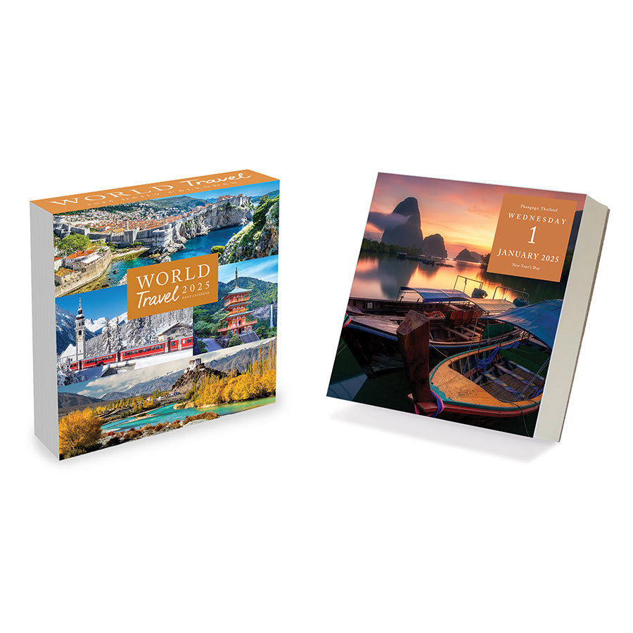 **FINAL SALE** 2025 World Travel Daily Desktop Calendar