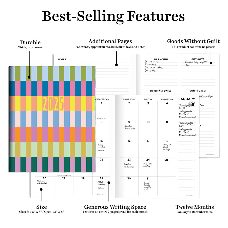 **FINAL SALE** 2025 Color Stacks Medium Monthly Planner