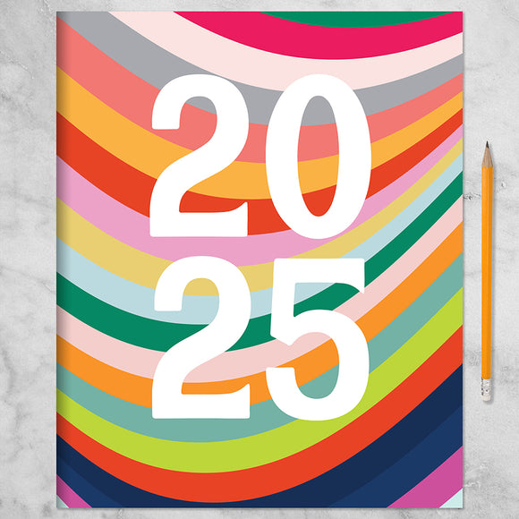 2025 Color Swoops Large Monthly Planner TF Publishing Calendars + Planners Journals