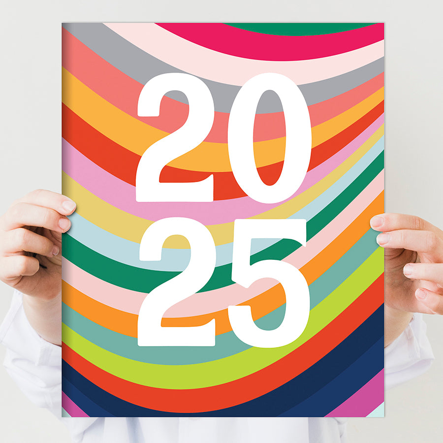 **FINAL SALE** 2025 Color Swoops Large Monthly Planner