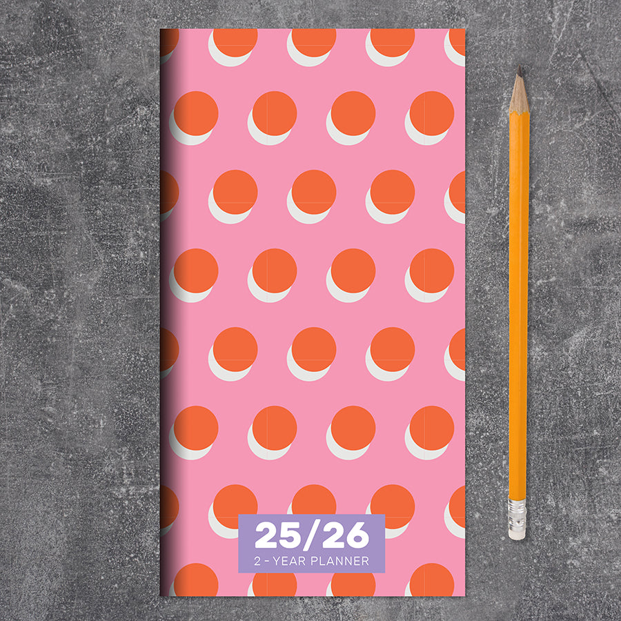 **FINAL SALE** 2025-2026 Pink Orange Crush Small Monthly Pocket Planner