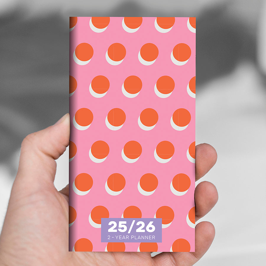 **FINAL SALE** 2025-2026 Pink Orange Crush Small Monthly Pocket Planner