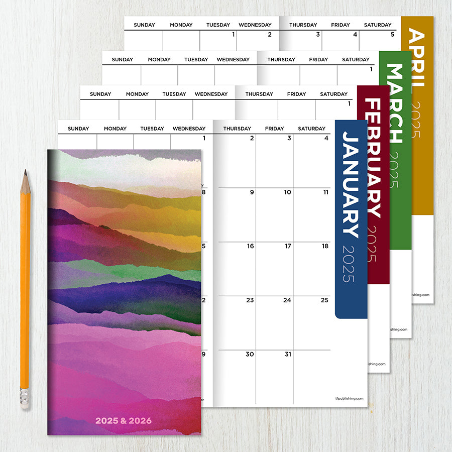 **FINAL SALE** 2025-2026 Purple Mountain Majesty Small Monthly Pocket Planner