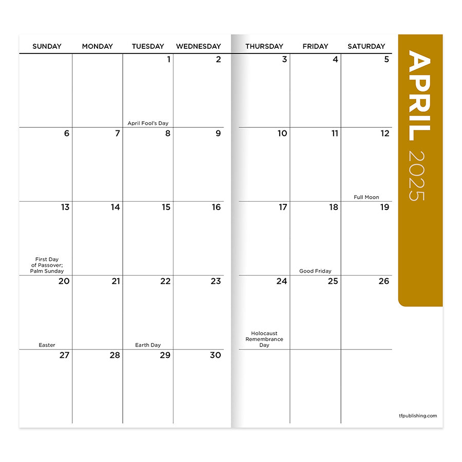 **FINAL SALE** 2025-2026 Yellow Botanical Small Monthly Pocket Planner