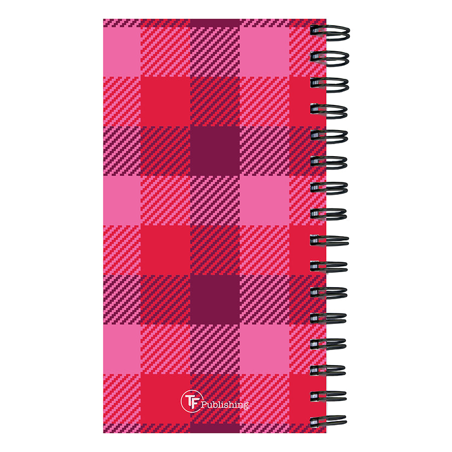 **FINAL SALE**  Pink Plaid Small Weekly Monthly Planner