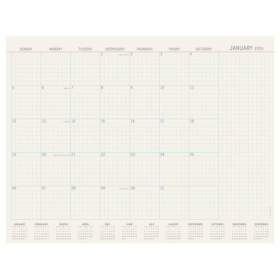 **FINAL SALE** 2025 Vintage Professional Large Desk Pad Monthly Blotter Calendar