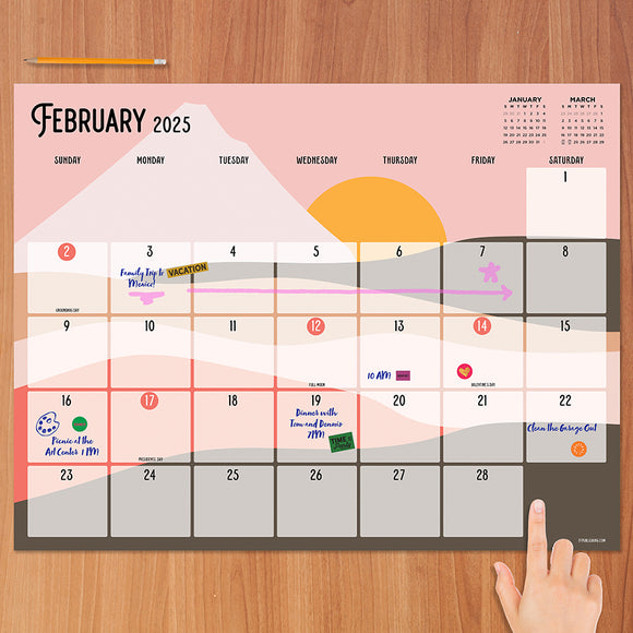 2025 Landscapes Large Desk Pad Monthly Blotter Calendar TF Publishing Custom Desk Pad Calendar 2025 Calendar