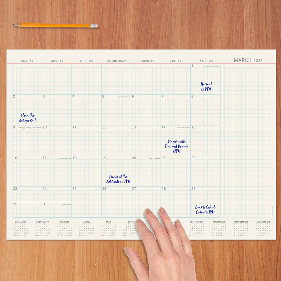 **FINAL SALE** 2025 Vintage Professional Medium Desk Pad Monthly Blotter Calendar
