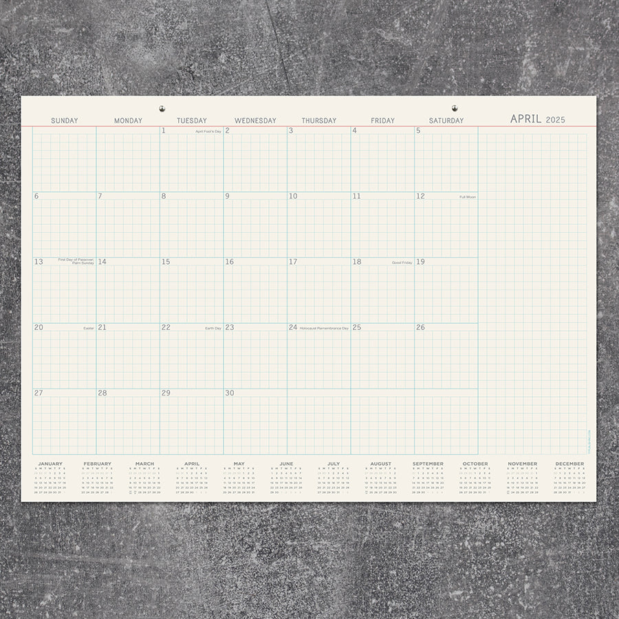 **FINAL SALE** 2025 Vintage Professional Medium Desk Pad Monthly Blotter Calendar