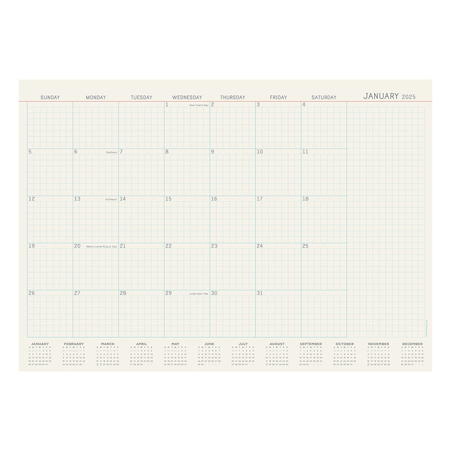 **FINAL SALE** 2025 Vintage Professional Medium Desk Pad Monthly Blotter Calendar