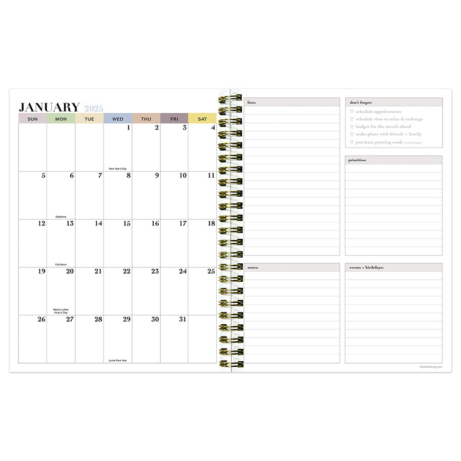**FINAL SALE**  Lotus Medium Weekly Monthly Planner