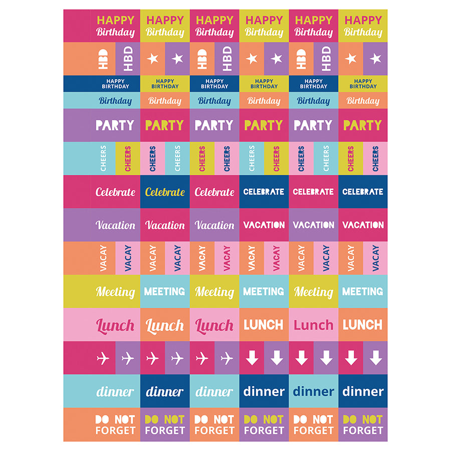 **FINAL SALE**  Malibu Stripes Medium Weekly Monthly Planner