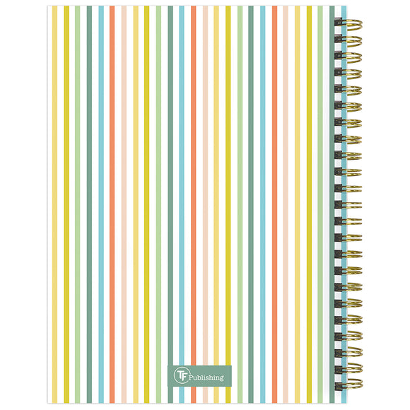 2025 Malibu Stripes Medium Weekly Monthly Planner TF Publishing