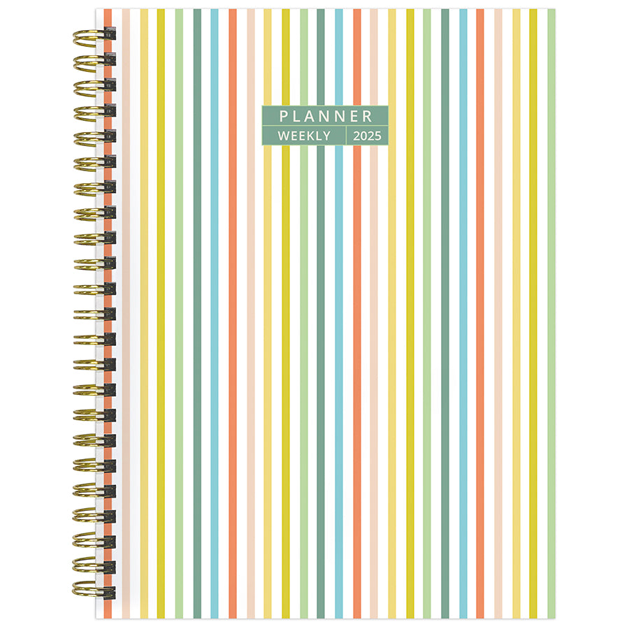 **FINAL SALE**  Malibu Stripes Medium Weekly Monthly Planner